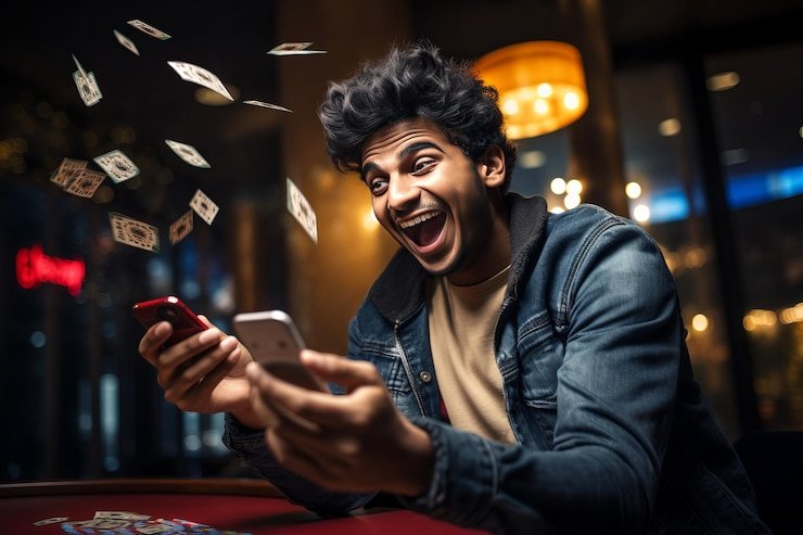 Filipino bettor checking ylaro sports tips on mobile phone before placing a wager